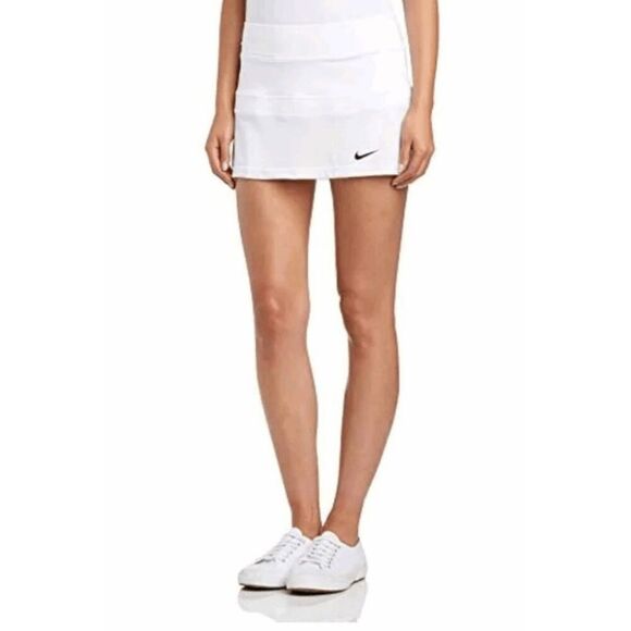 NIKE Tennis Court Skort Skirt in White Size Large - Picture 1 of 3